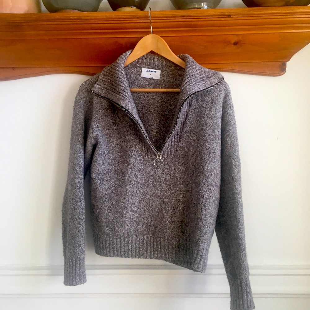 Old Navy mock neck 1/4 zip sweater
